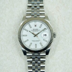 2023 ROLEX DATE JUST 41mm white dial