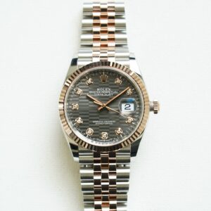 2024 Rolex Date Just 36mm Two tone Fluted Jubilee Slate dial
