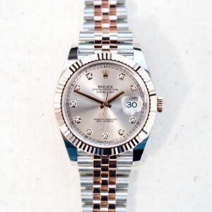 2024 Rolex Date Just 41mm Sundust diamond fluted jubilee
