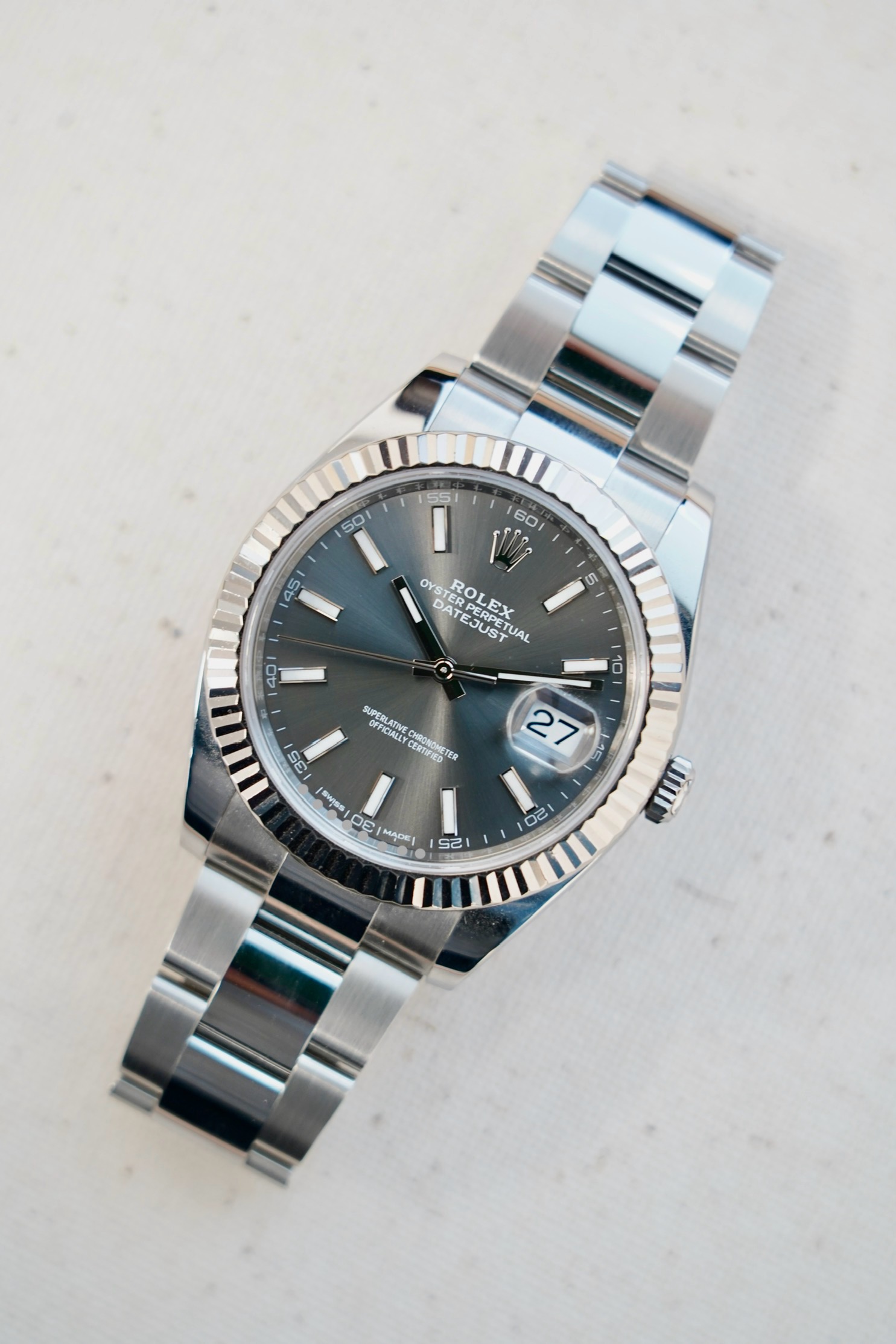 2018 ROLEX Date Just 41MM Slate DIAL STAINLESS STEEL - Image 2