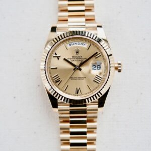 2024 ROLEX DAY DATE 40MM Champagne Roma YELLOW GOLD