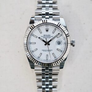 2024 ROLEX 41MM DATEJUST White DIAL fluted jubilee
