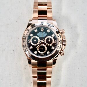 2024 ROLEX DAYTONA 40MM Black diamond DIAL Rose GOLD