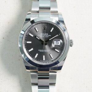 2024 ROLEX 41MM DATEJUST Slate DIAL smothh oyster