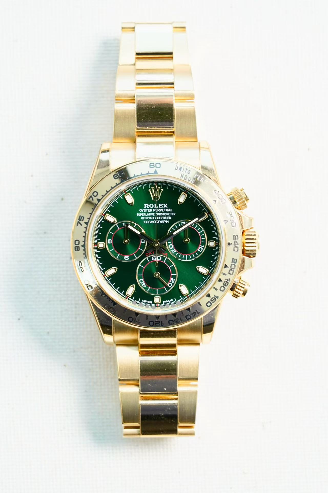 2022 Rolex 40mm Daytona Green dial Yellow gold “John mayer”