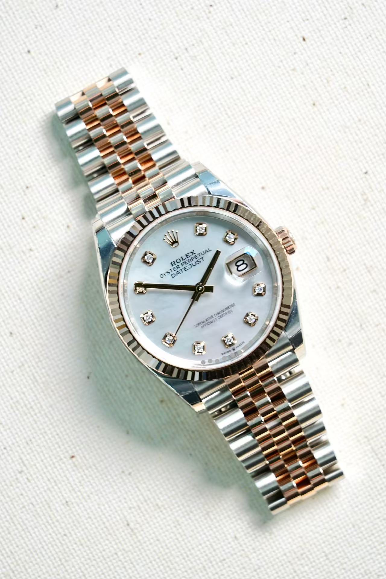 2024 Rolex Date just 36MM MOP dial fluted jubilee - Image 2